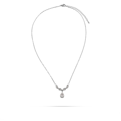 Κολιέ με πέτρες ζιργκόν Mar and Mar Lyrsia (Silver) από ανοξείδωτο ατσάλι