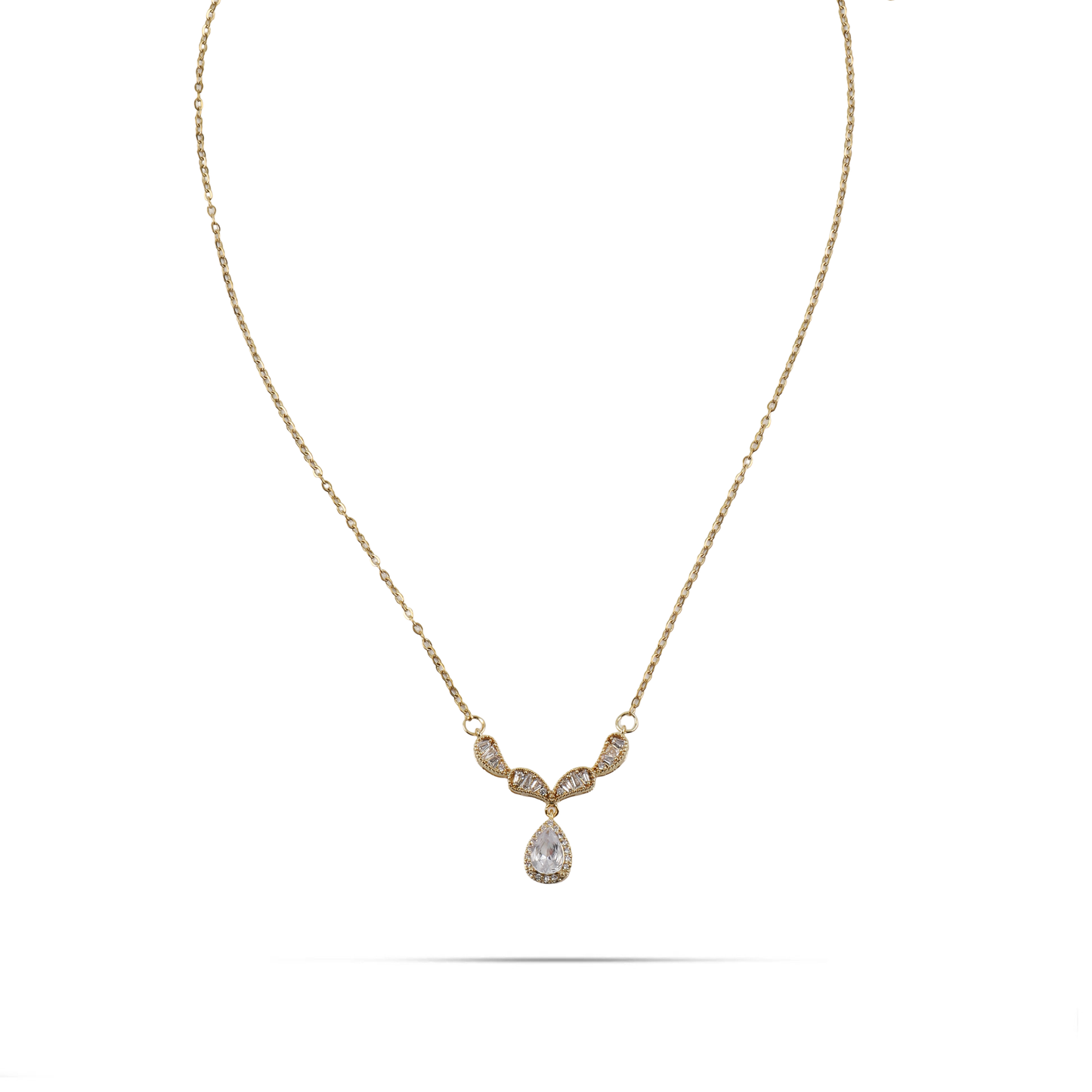 Κολιέ με πέτρες ζιργκόν Mar and Mar Lyrsia από ανοξείδωτο ατσάλι