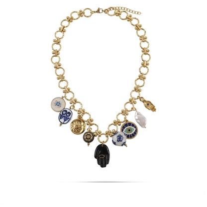 Κολιέ με charms και αλυσίδα Mar and Mar Amuletos