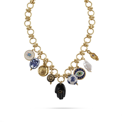 Κολιέ με charms και αλυσίδα Mar and Mar Amuletos