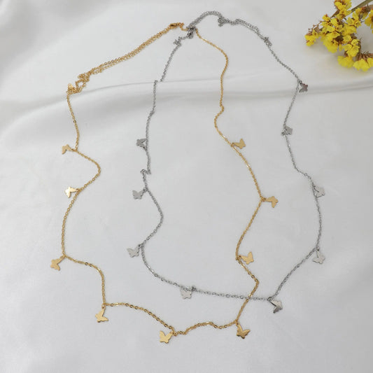 Aλυσίδα κοιλιάς/μέσης με πεταλούδες Mar and Mar Adelaide Belly Chain από ανοξείδωτο ατσάλι