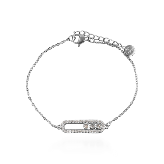 Βραχιόλι χεριού Mar and Mar Palvia Sparkle (Silver) από ανοξείδωτο ατσάλι