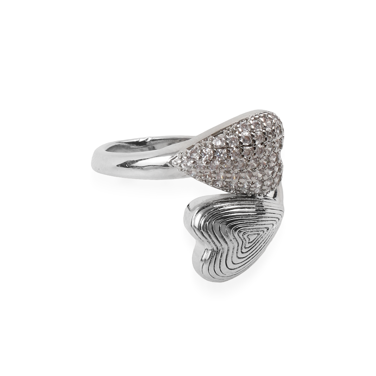 Γυναικείο δαχτυλίδι με πέτρες ζιργκόν Mar and Mar Carina Heart από ανοξείδωτο ατσάλι