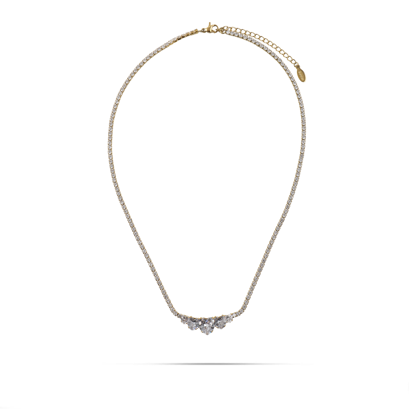 Κολιέ με πέτρες ζιργκόν Mar and Mar Amally από ανοξείδωτο ατσάλι