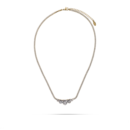 Κολιέ με πέτρες ζιργκόν Mar and Mar Amally από ανοξείδωτο ατσάλι