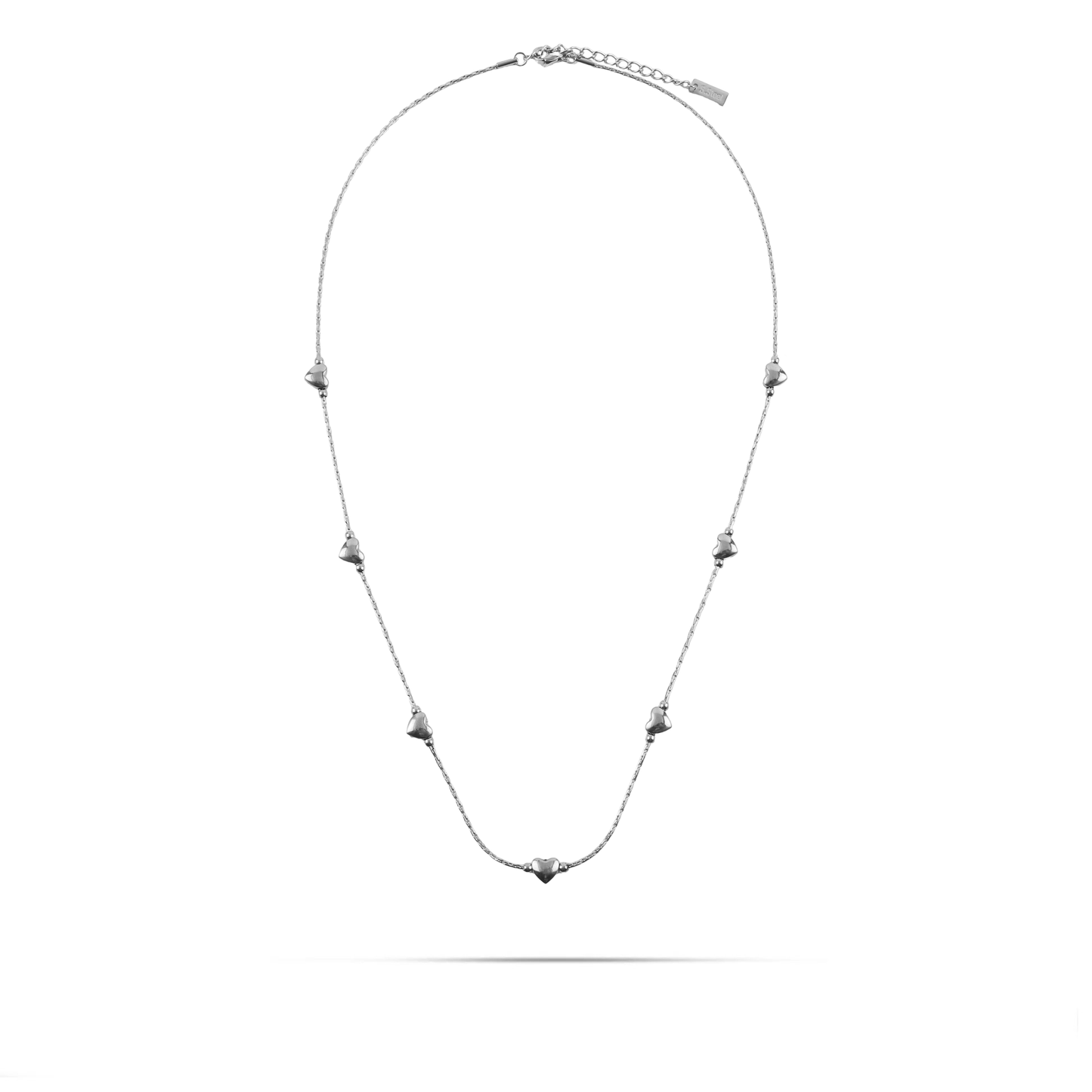 Κολιέ με καρδιές ζιργκόν Mar and Mar Amircy από ανοξείδωτο ατσάλι