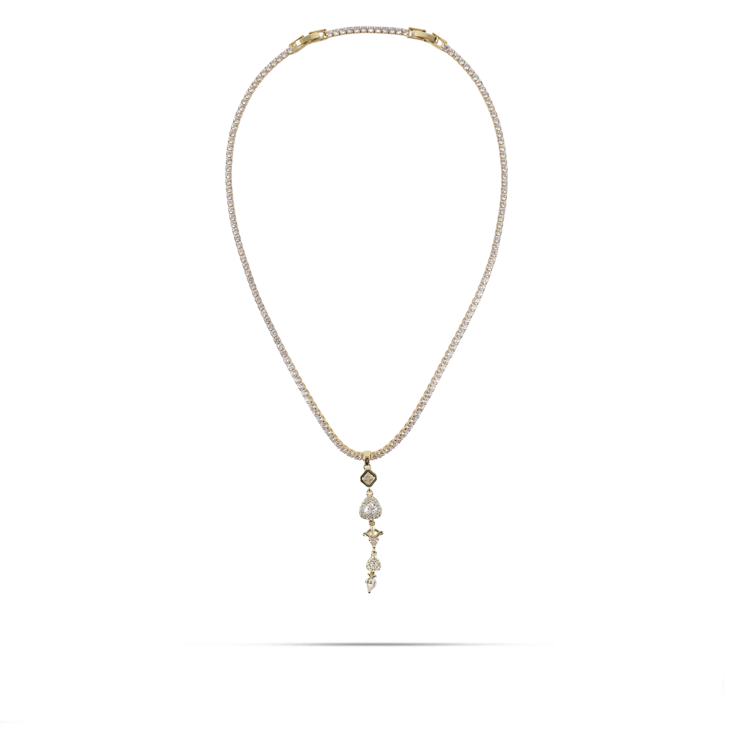 Κολιέ με πέτρες ζιργκόν Mar and Mar Selica από ανοξείδωτο ατσάλι