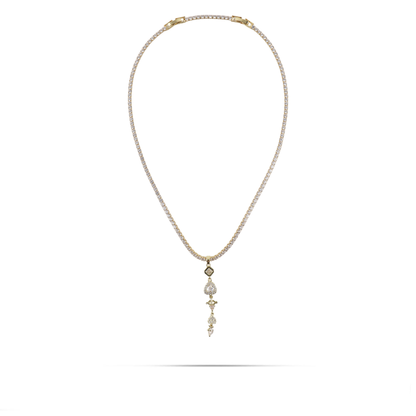 Κολιέ με πέτρες ζιργκόν Mar and Mar Selica από ανοξείδωτο ατσάλι