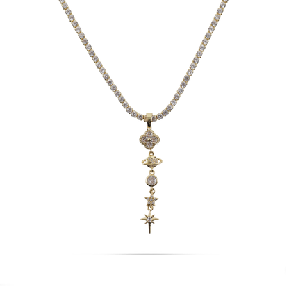 Κολιέ με πέτρες ζιργκόν Mar and Mar Abrya από ανοξείδωτο ατσάλι