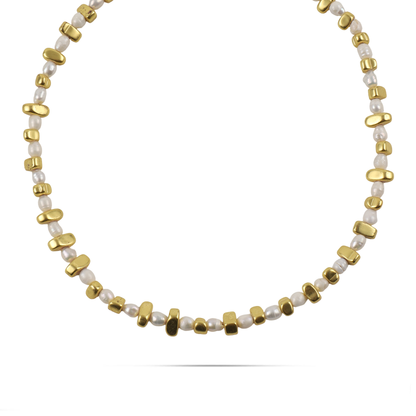 Κολιέ με μαργαριτάρια νερού Mar and Mar Nereis από ανοξείδωτο ατσάλι