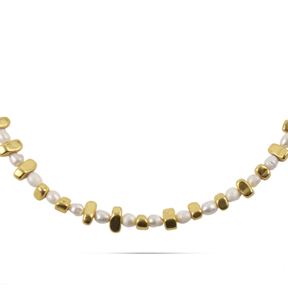 Κολιέ με μαργαριτάρια νερού Mar and Mar Nereis από ανοξείδωτο ατσάλι