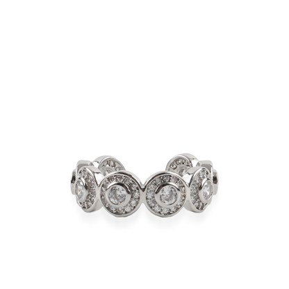 Γυναικείο δαχτυλίδι με πέτρες ζιργκόν Fandy (Silver)