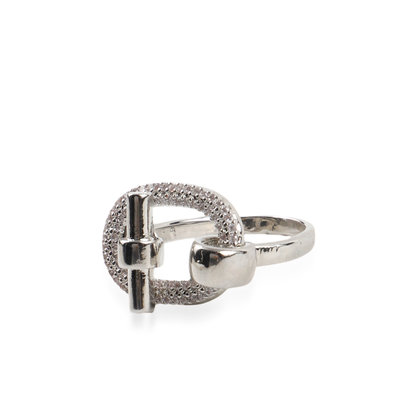 Γυναικείο δαχτυλίδι με πέτρες ζιργκόν Linka (Silver)