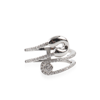 Γυναικείο δαχτυλίδι με πέτρες ζιργκόν Pin Sparkle II (Silver)