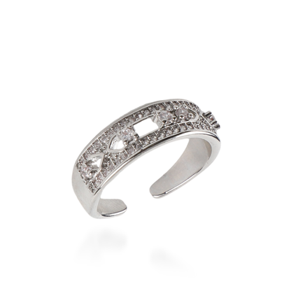 Γυναικείο δαχτυλίδι με πέτρες ζιργκόν Arcinia (Silver)