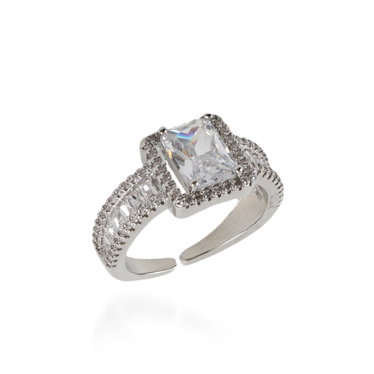 Γυναικείο δαχτυλίδι μονόπετρο με πέτρες ζιργκόν Mar and Mar Danlia