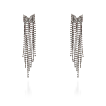 Σκουλαρίκια κρεμαστά με ζιργκόν Mar and Mar Stellar (Silver)