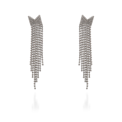 Σκουλαρίκια κρεμαστά με ζιργκόν Mar and Mar Stellar (Silver)