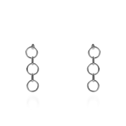 Σκουλαρίκια κρεμαστά Mar and Mar Lavile (Silver) από ανοξείδωτο ατσάλι