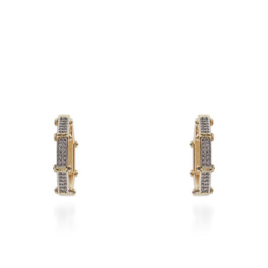 Σκουλαρίκια κρίκοι με ζιργκόν Mar and Mar Stellar