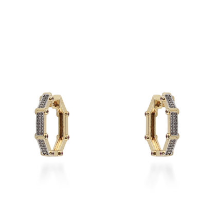 Σκουλαρίκια κρίκοι με ζιργκόν Mar and Mar Stellar