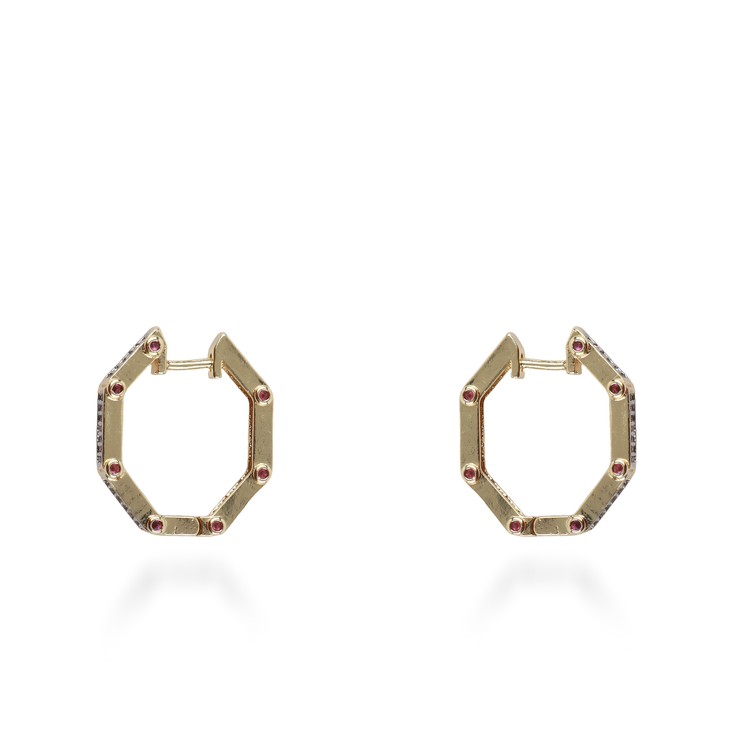 Σκουλαρίκια κρίκοι με ζιργκόν Mar and Mar Stellar