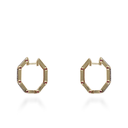 Σκουλαρίκια κρίκοι με ζιργκόν Mar and Mar Stellar