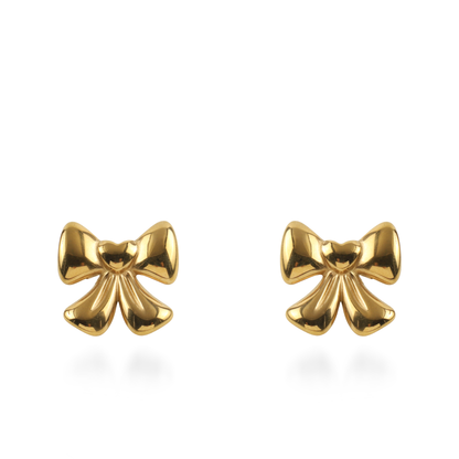 Σκουλαρίκια καρφωτά φιογκάκια Mar and Mar Ribbon Love από ανοξείδωτο ατσάλι