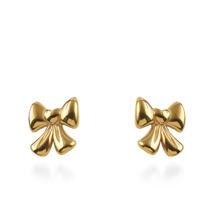 Σκουλαρίκια καρφωτά φιογκάκια Mar and Mar Ribbon Love από ανοξείδωτο ατσάλι