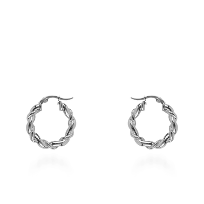 Σκουλαρίκια κρίκοι Mar and Mar Villy (Silver) από ανοξείδωτο ατσάλι