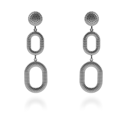 Σκουλαρίκια κρεμαστά Mar and Mar Vinita (Silver) από ανοξείδωτο ατσάλι