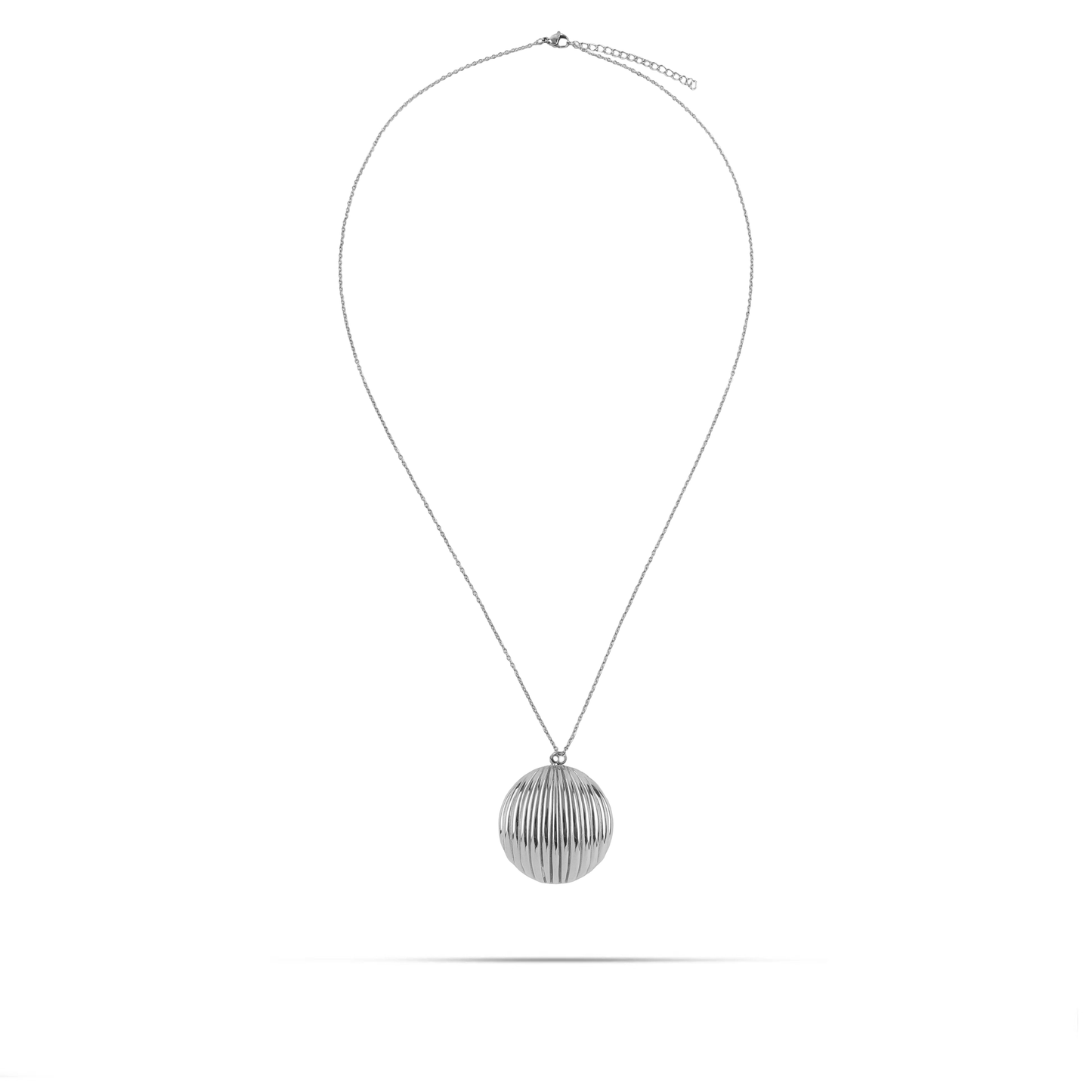 Κολιέ με στρόγγυλο μενταγιόν Mar and Mar Galsira (Silver) από ανοξείδωτο ατσάλι