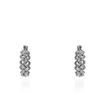 Σκουλαρίκια κρίκοι Mar and Mar Infinity (Silver) από ανοξείδωτο ατσάλι