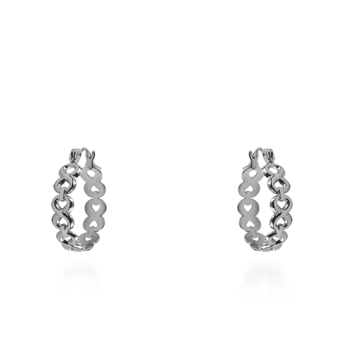 Σκουλαρίκια κρίκοι Mar and Mar Infinity (Silver) από ανοξείδωτο ατσάλι