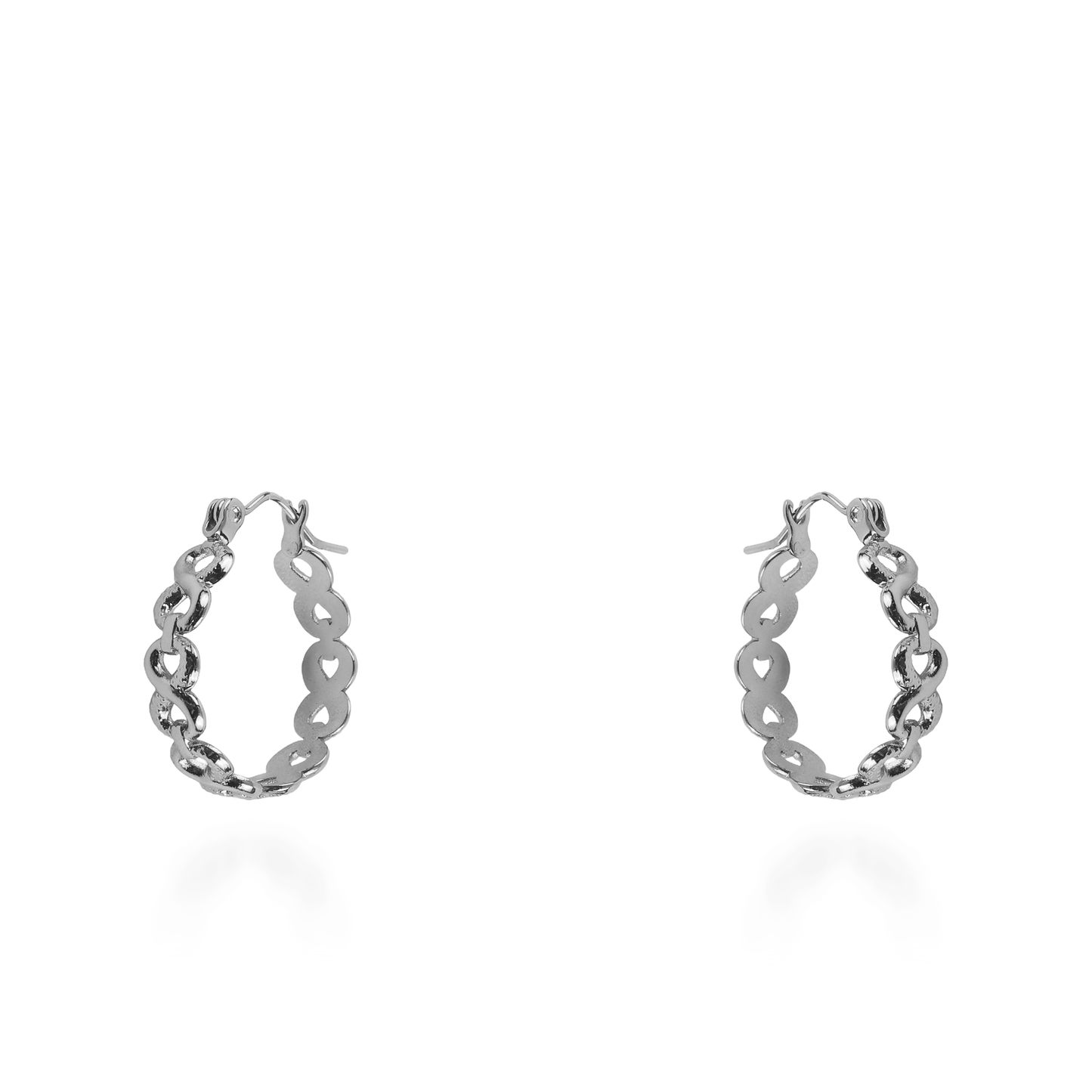 Σκουλαρίκια κρίκοι Mar and Mar Infinity (Silver) από ανοξείδωτο ατσάλι