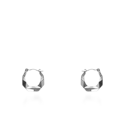 Σκουλαρίκια κρίκοι Mar and Mar Edigy (Silver) από ανοξείδωτο ατσάλι