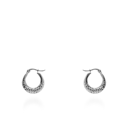 Σκουλαρίκια κρίκοι Mar and Mar Lyna (Silver) από ανοξείδωτο ατσάλι