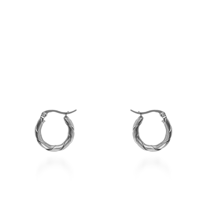 Σκουλαρίκια κρίκοι Mar and Mar Twiny (Silver) από ανοξείδωτο ατσάλι