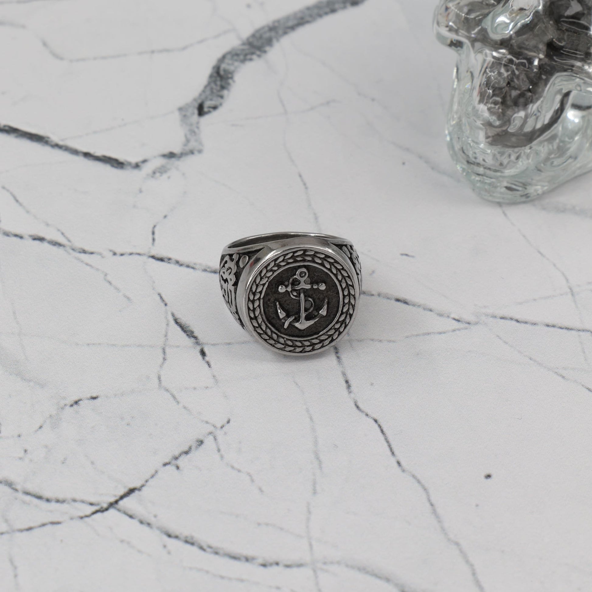 Ανδρικό δαχτυλίδι με άγκυρα Mar & Mar Anchor III από ανοξείδωτο ατσάλι