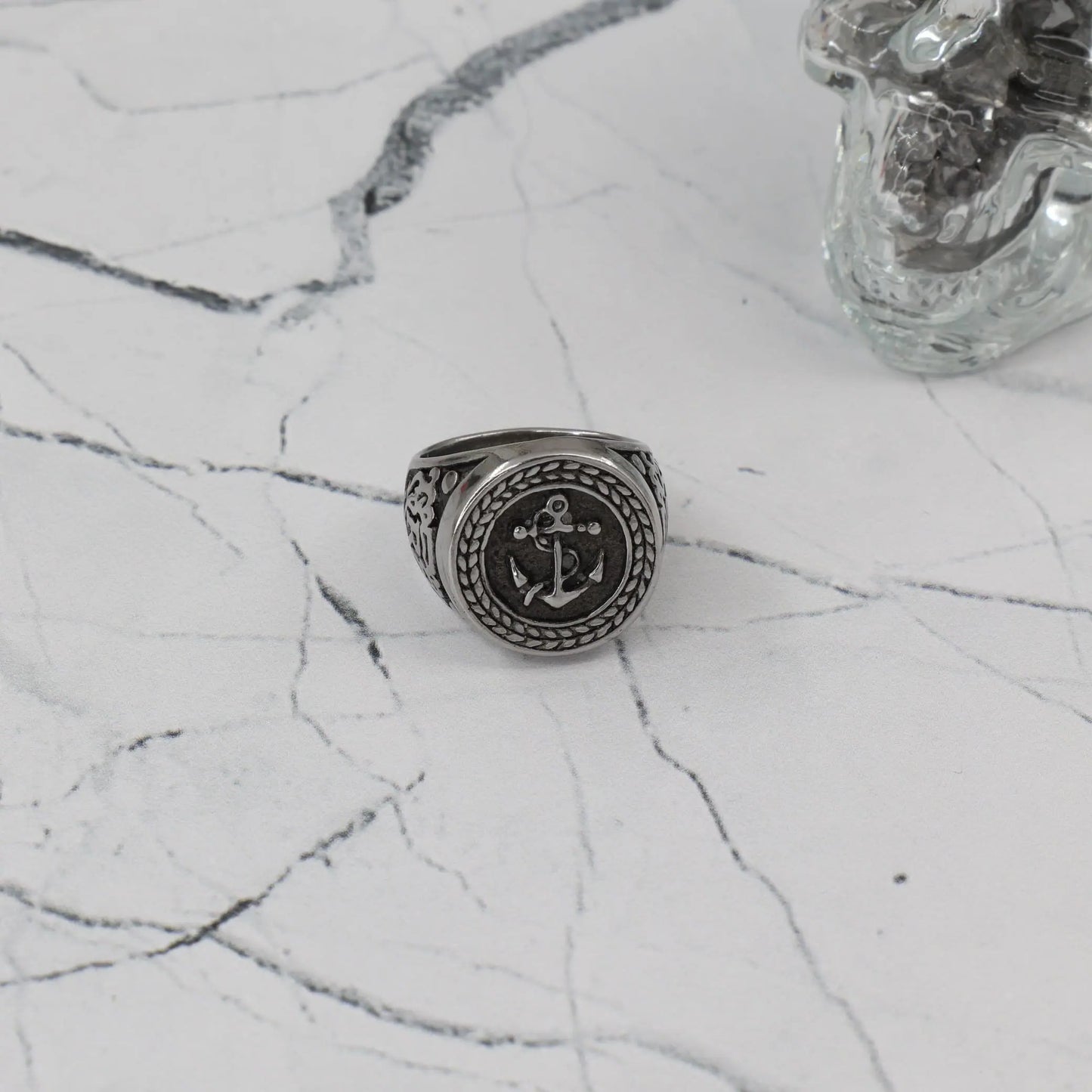 Ανδρικό δαχτυλίδι με άγκυρα Mar & Mar Anchor III από ανοξείδωτο ατσάλι