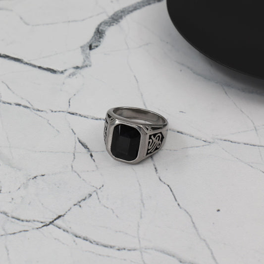 Ανδρικό δαχτυλίδι με όνυχα Mar and Mar Houston από ανοξείδωτο ατσάλι