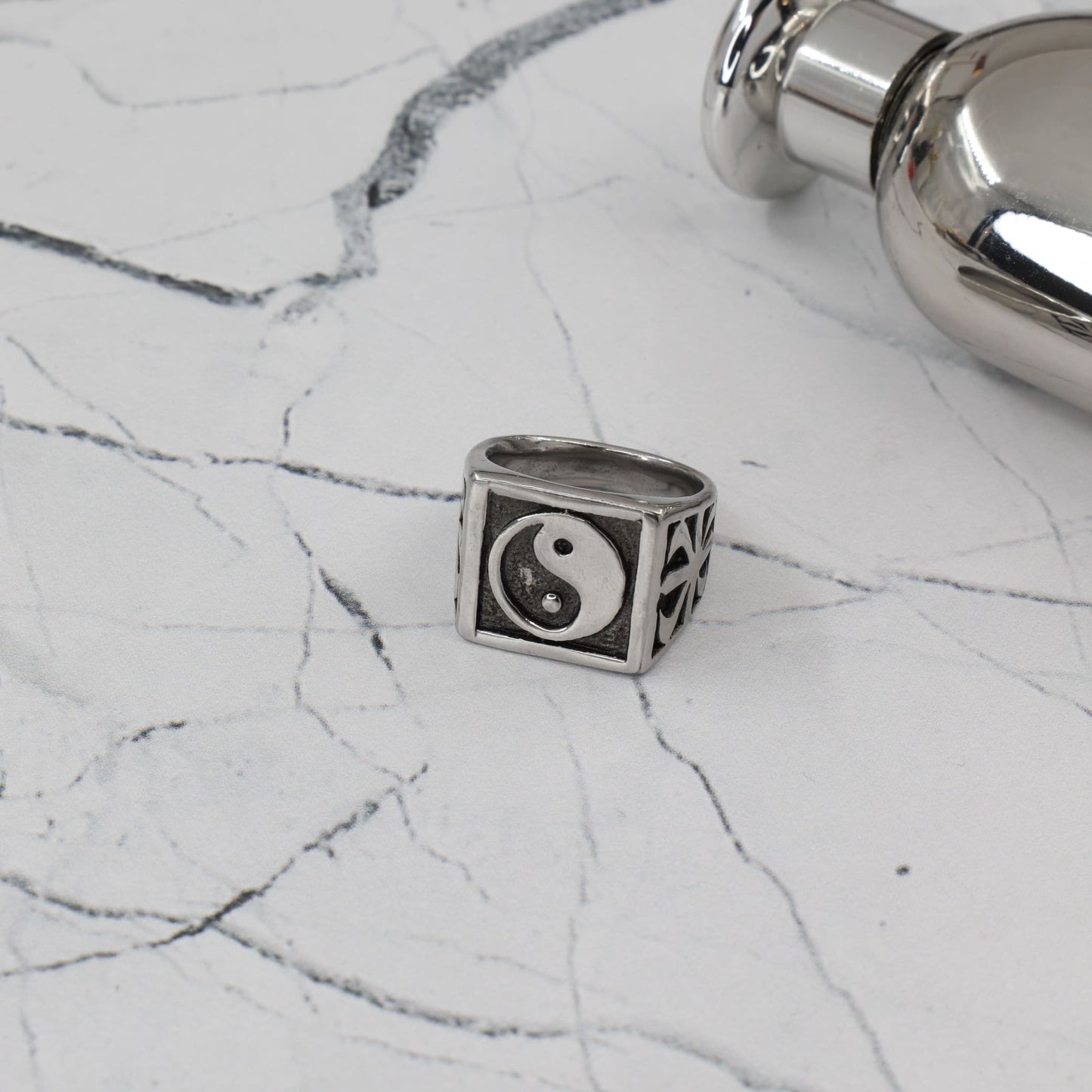 Ανδρικό δαχτυλίδι Mar & Mar Yin Yang από ανοξείδωτο ατσάλι