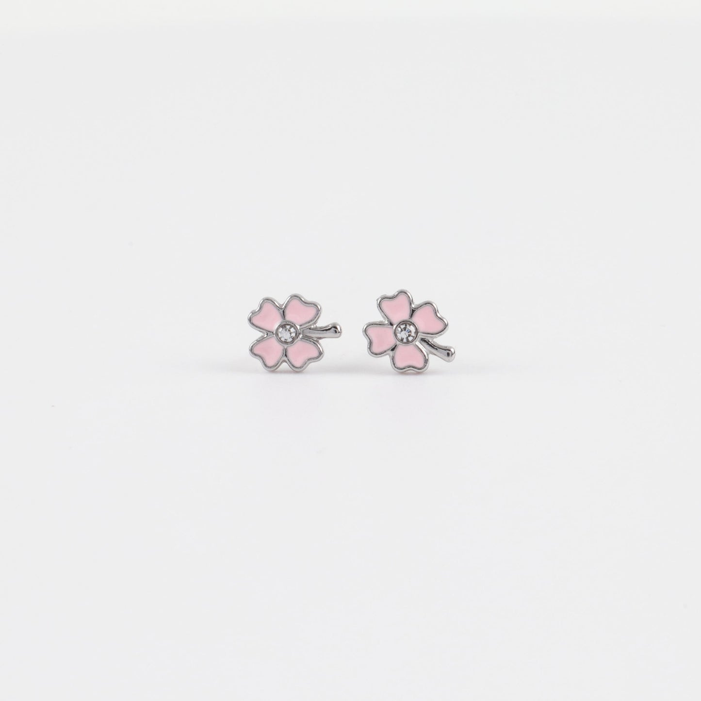 Παιδικά σκουλαρίκια καρφωτά με ζιργκόν Mar &amp; Mar Lucky Clover Kids από ανοξείδωτο ατσάλι
