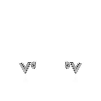 Σκουλαρίκια καρφωτά Mar and Mar V (Silver) από ανοξείδωτο ατσάλι