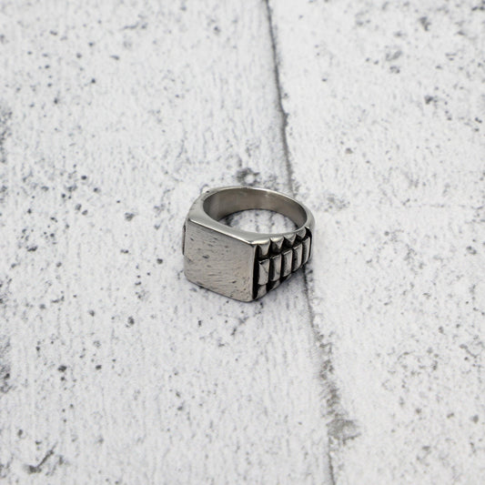 Ανδρικό δαχτυλίδι Mar and Mar Raw από ανοξείδωτο ατσάλι