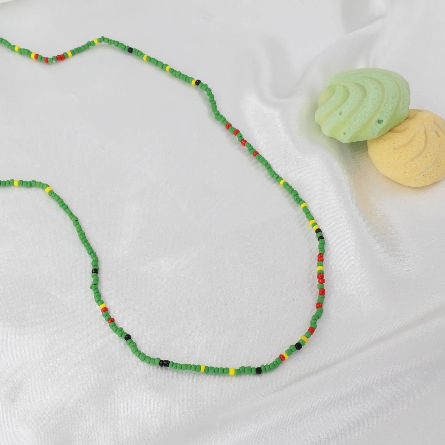 Aλυσίδα κοιλιάς/μέσης με χάντρες Mar & Mar Green Beads Belly Chain
