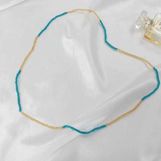 Aλυσίδα κοιλιάς/μέσης με χάντρες Mar and Mar Blue Beads Belly Chain