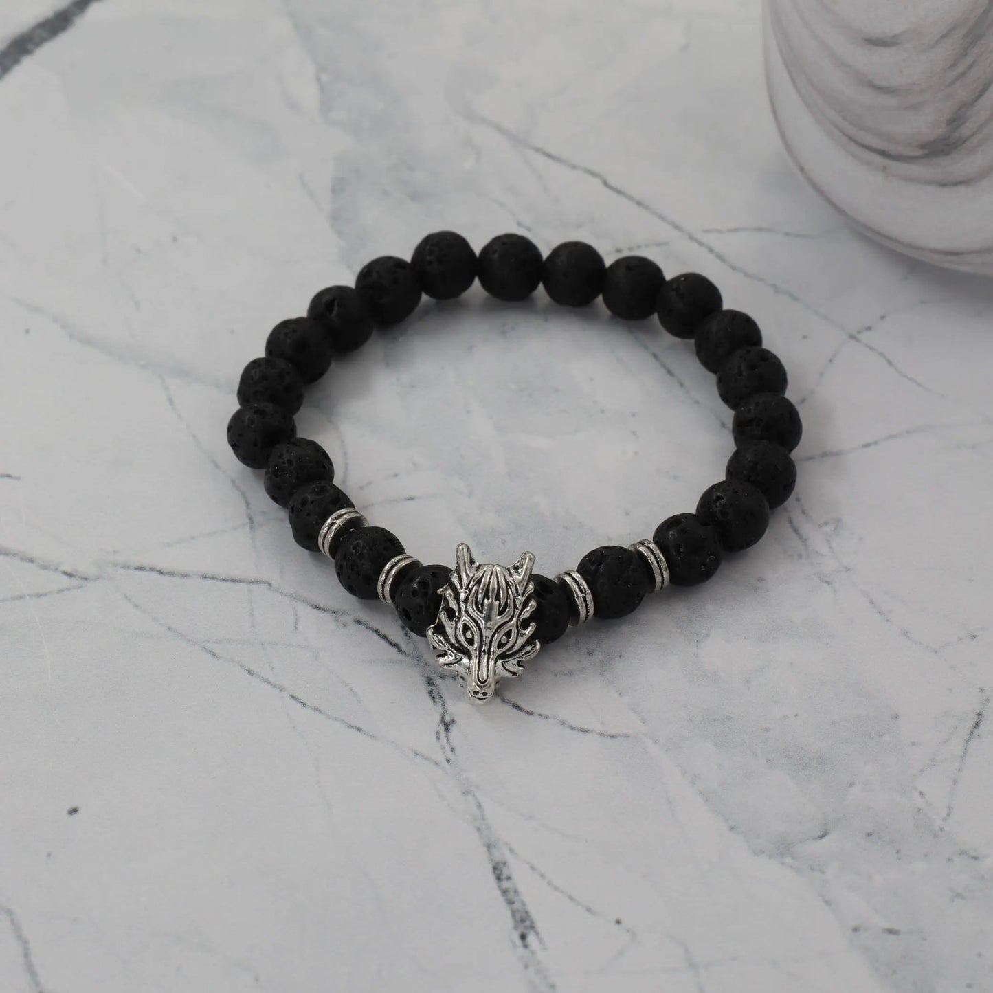 Ανδρικό βραχιόλι με χάντρες Mar &amp; Mar Wolf Beads