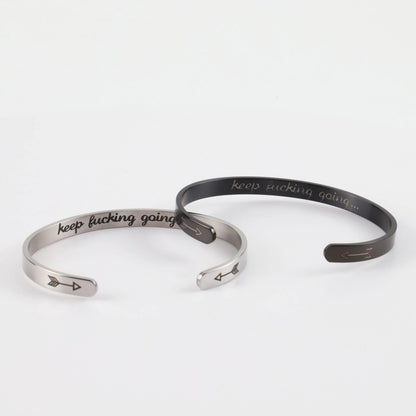 Ανδρικό βραχιόλι Mar &amp; Mar Quote Cuff από ανοξείδωτο ατσάλι