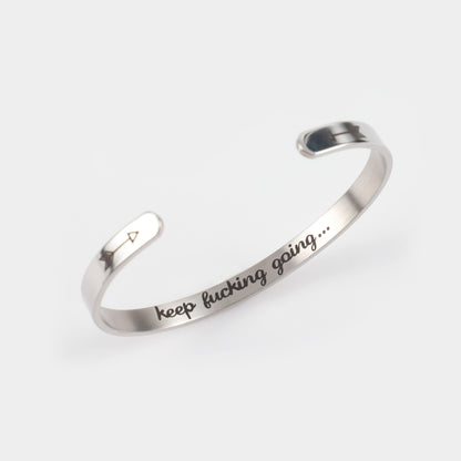 Ανδρικό βραχιόλι Mar and Mar Quote Cuff από ανοξείδωτο ατσάλι
